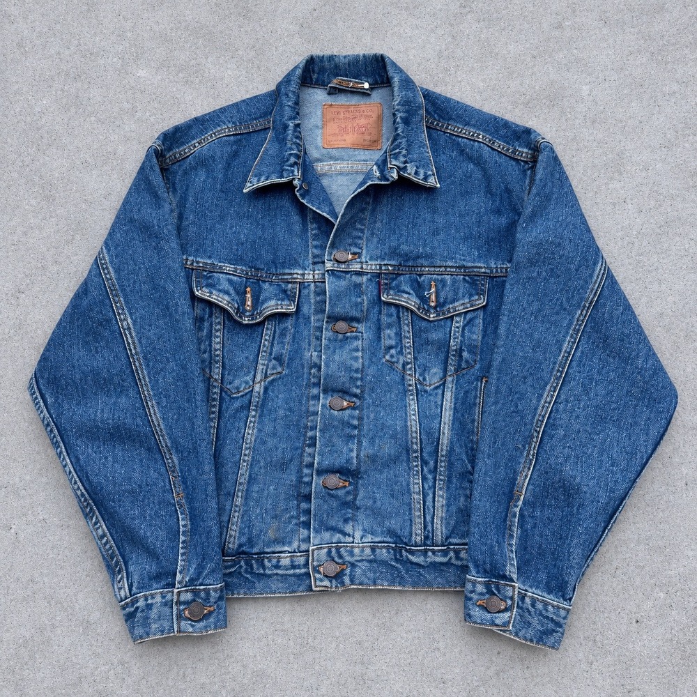 Levis Vintage 90s Type 3 Denim Trucker Jacket Medium Wash Blue Vintage M